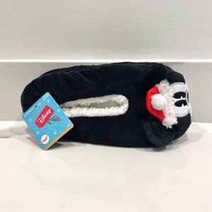 🟡2/$30 NEW Disney Santa Mickey Mouse Snuggle Toes Non-Slip Slipper Socks